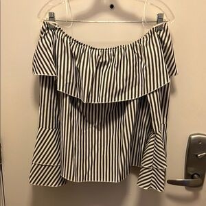 Striped Off-Shoulder Women's Skirt